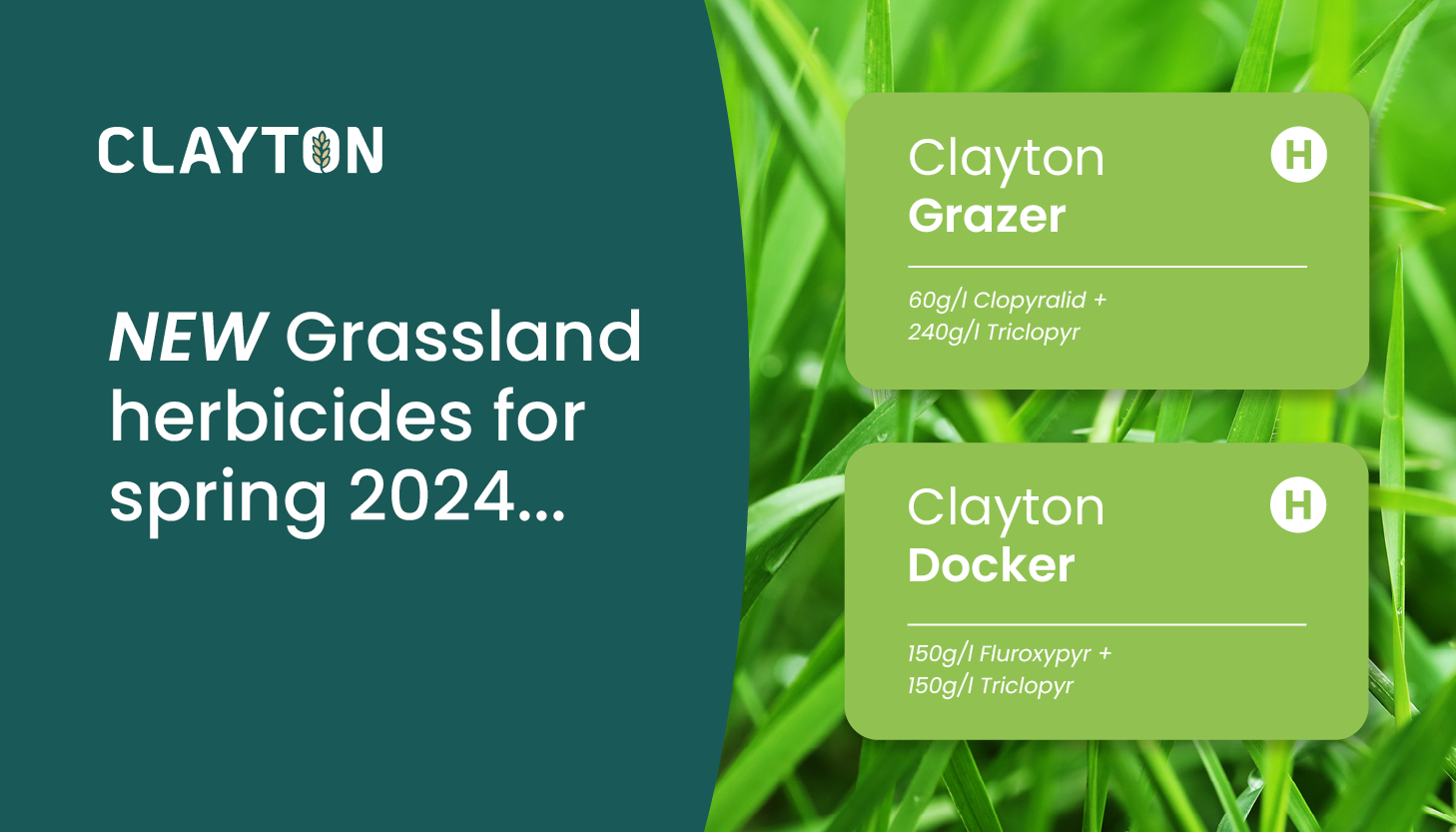 NEW Grassland herbicide launches for spring 2024… Clayton Plant